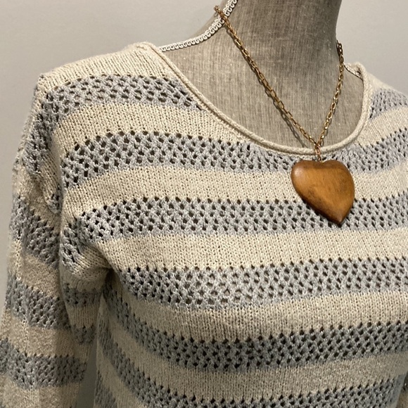 Bethany Mota Striped Scoop-Back Knit Sweater​​​​​​​ - Picture 5 of 16